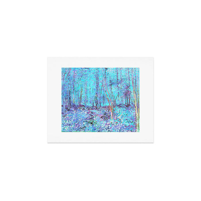 Van Gogh Trees & Underwood Aqua Lavender Art Print Gallery Image 1