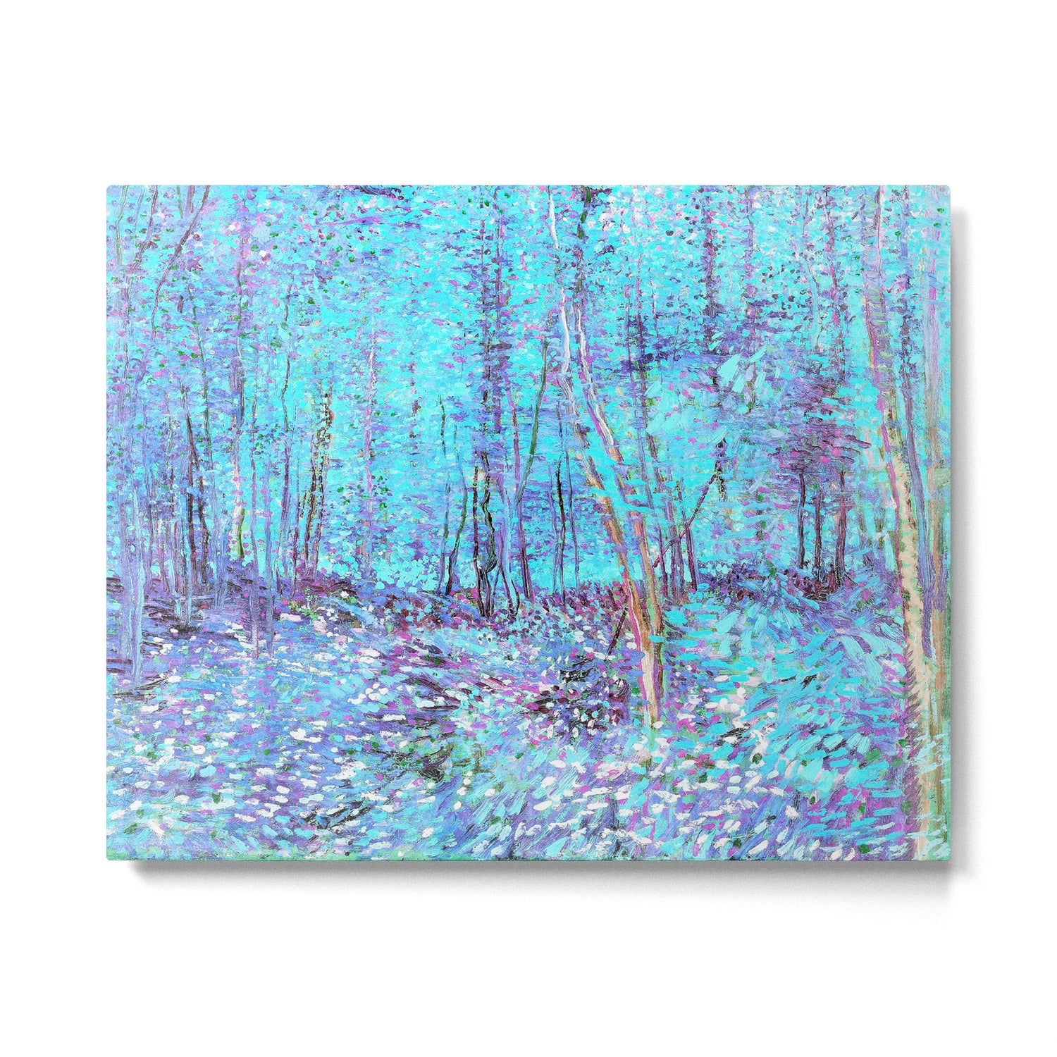 Van Gogh Trees & Underwood Aqua Lavender Metal Print Gallery Image 6