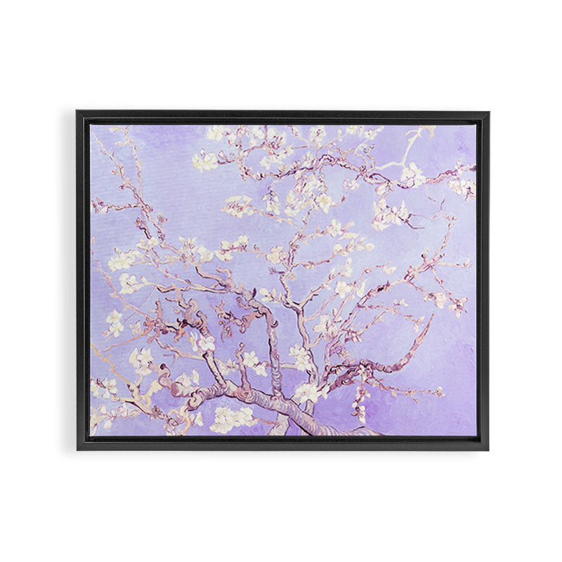 Vincent Van Gogh Almond Blossoms  Lavender Framed Canvas Print Gallery Image 3