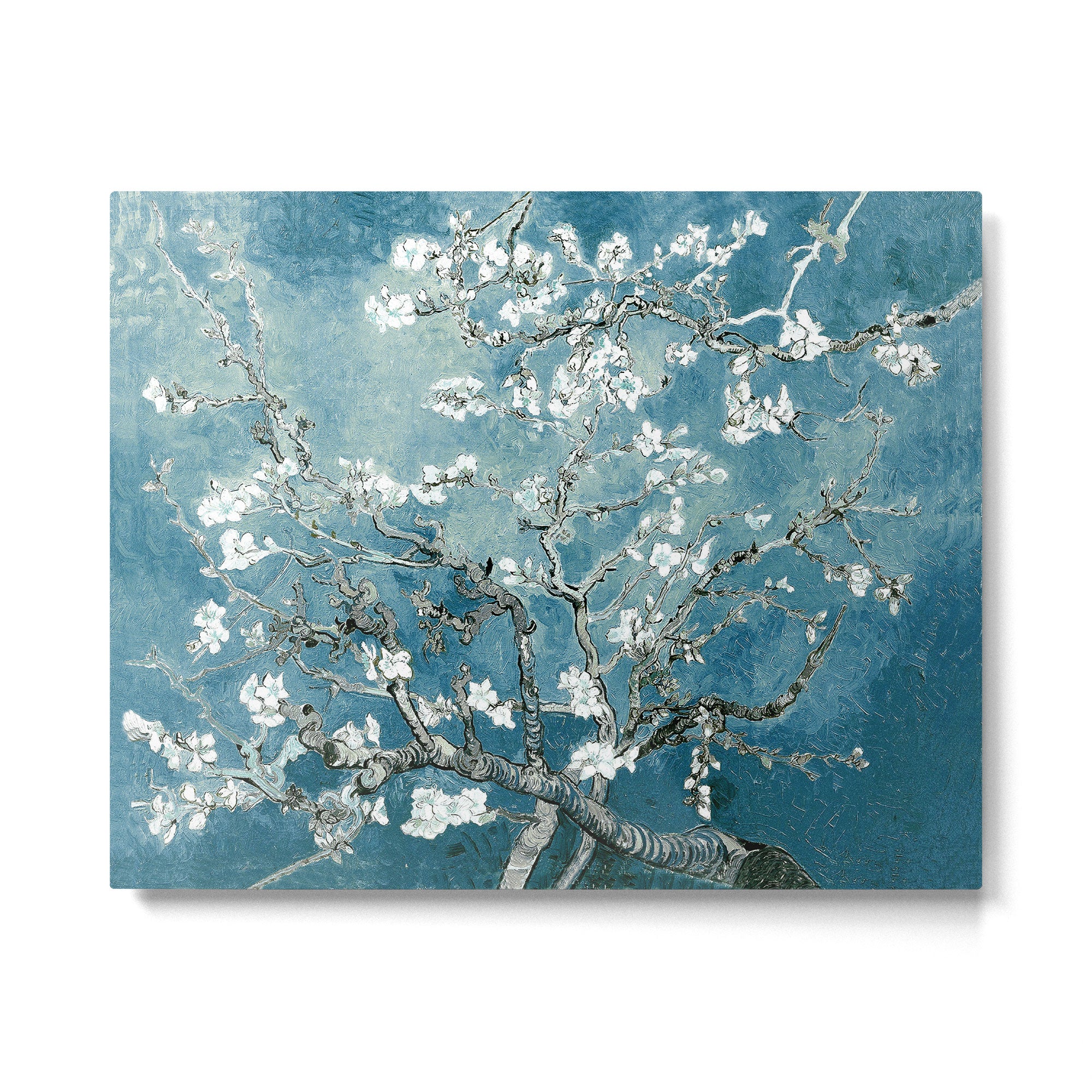 Vincent Van Gogh Almond Blossoms Teal Metal Print Gallery Image 6