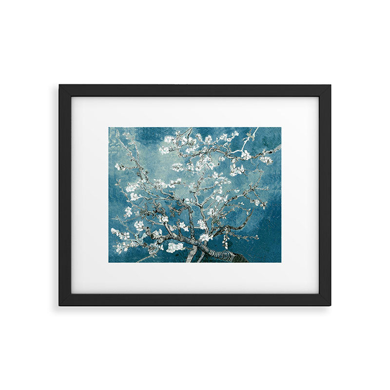Vincent Van Gogh Almond Blossoms Teal Framed Art Print Gallery Image 6