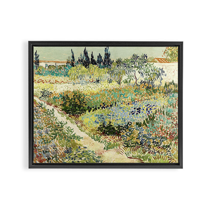Vincent Van Gogh : Garden at Arles Framed Canvas Print Gallery Image 1