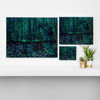 Vincent Van Gogh Trees & Underwood Teal Green Canvas Print Gallery Image 3