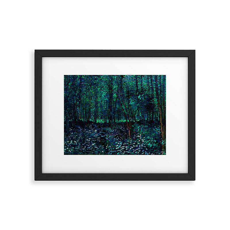 Vincent Van Gogh Trees & Underwood Teal Green Framed Art Print Gallery Image 6