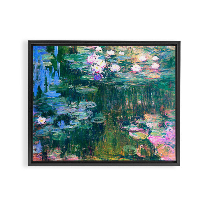 water lilies : Monet Framed Canvas Print Gallery Image 3