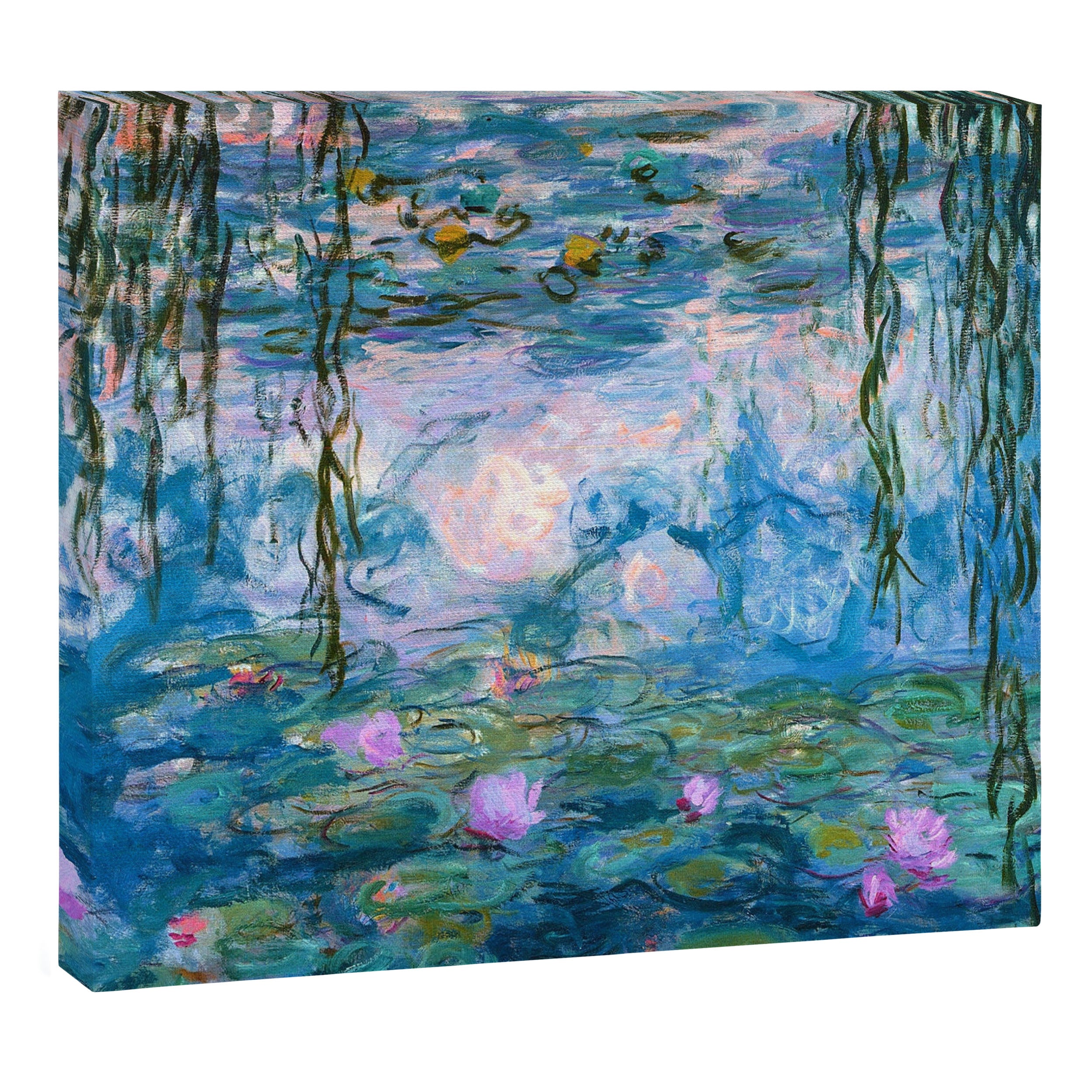 Water Lilies Monet Teal Canvas Print Gallery Image 3