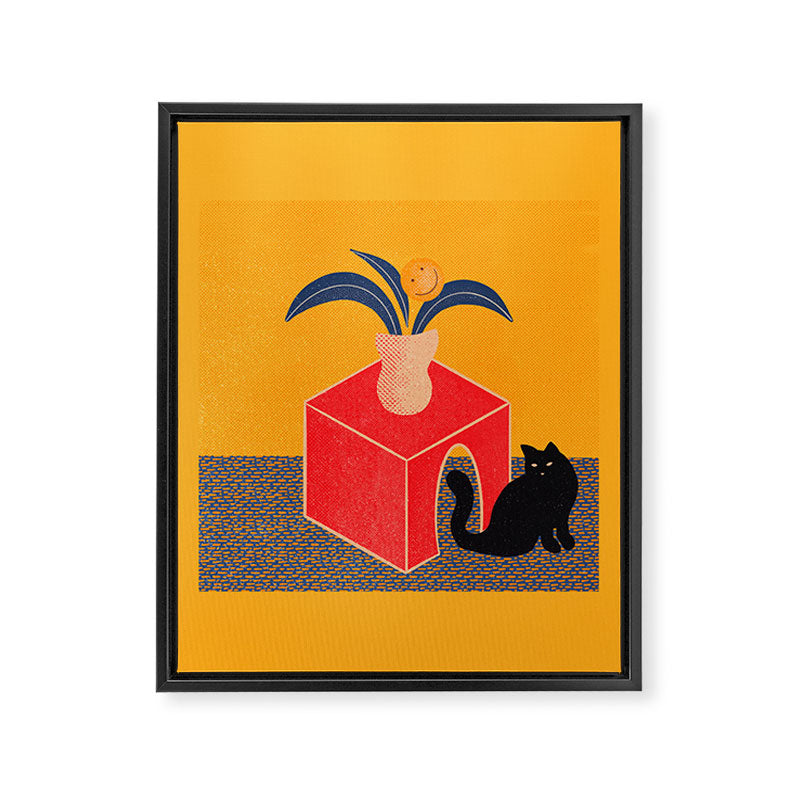 the cat Framed Canvas Print Gallery Image 8
