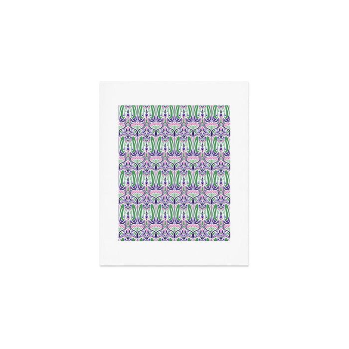 Art Nouveau Pattern 1 - Purple, Pink, Green Art Print Gallery Image 1