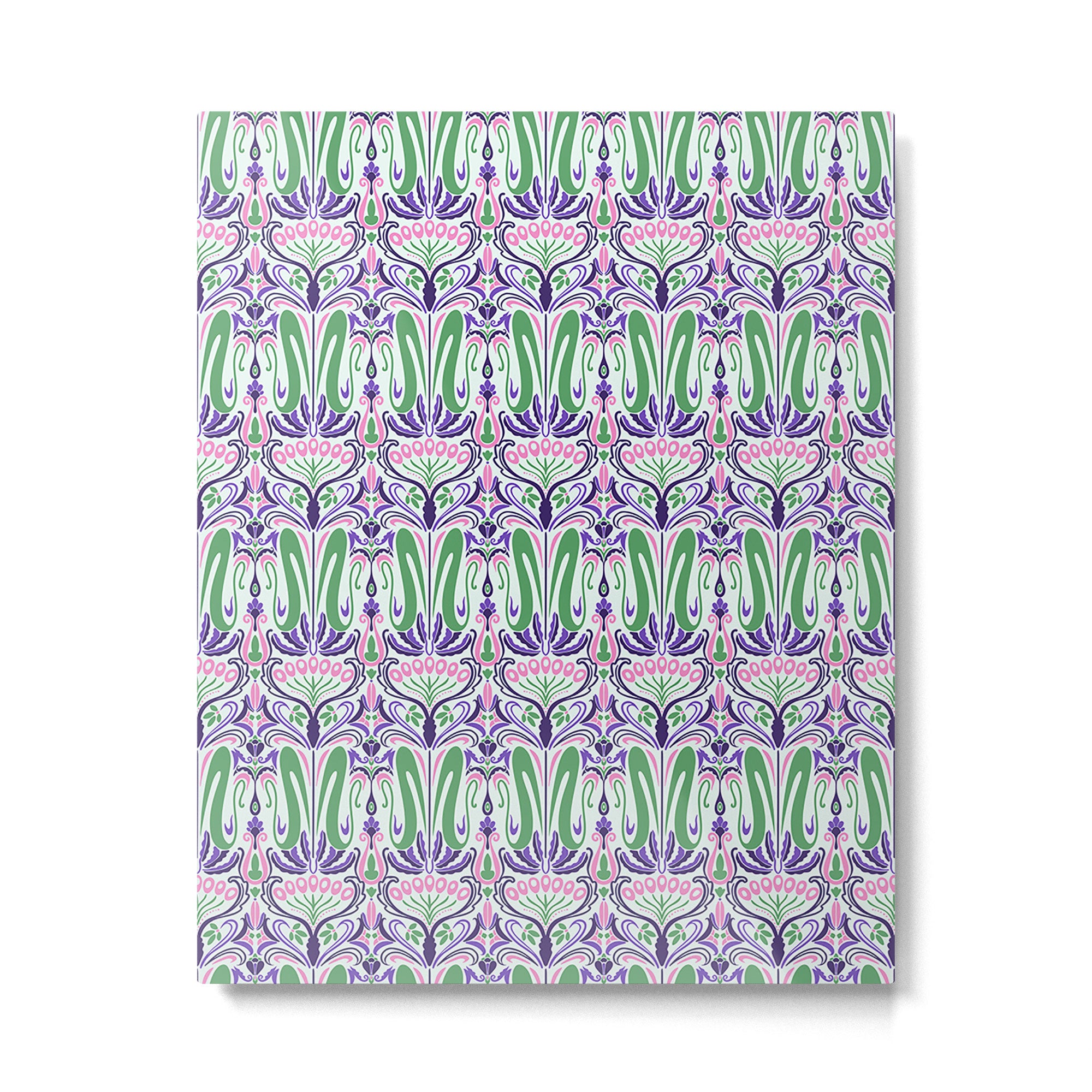 Art Nouveau Pattern 1 - Purple, Pink, Green Metal Print Gallery Image 6