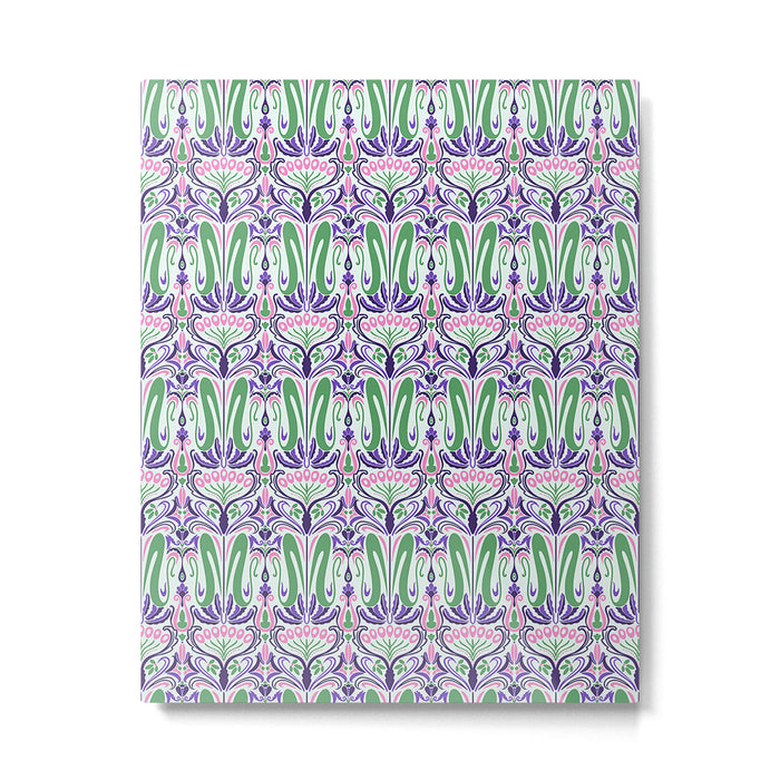 Art Nouveau Pattern 1 - Purple, Pink, Green Metal Print Gallery Image 1
