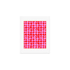 Colorful Wavy Check Pattern 1 - Pink And Red Art Print Gallery Image 1