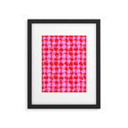 Colorful Wavy Check Pattern 1 - Pink And Red Framed Art Print Gallery Image 6