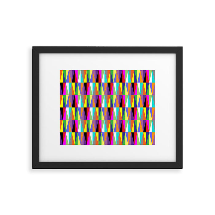 Colourful Geometric Diamonds Pattern No 1 Multicolors Framed Art Print Gallery Image 1