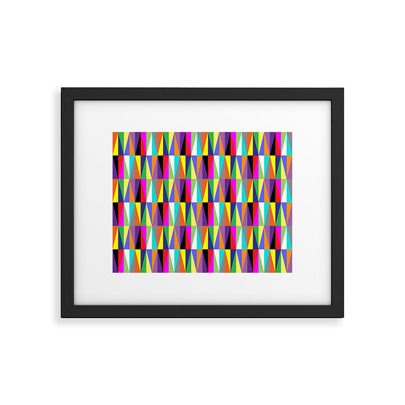 Colourful Geometric Diamonds Pattern No 1 Multicolors Framed Art Print Gallery Image 6