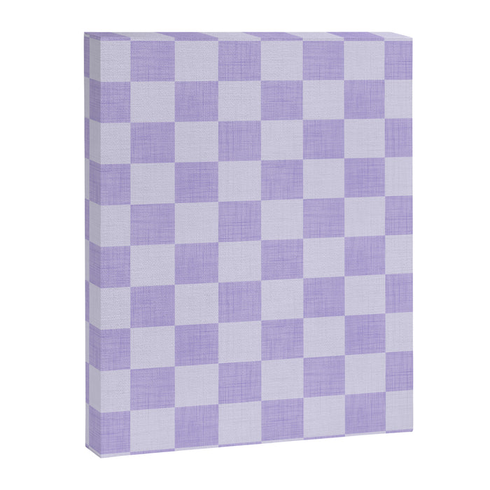 Linen Check Pattern - Lavender Canvas Print Gallery Image 1