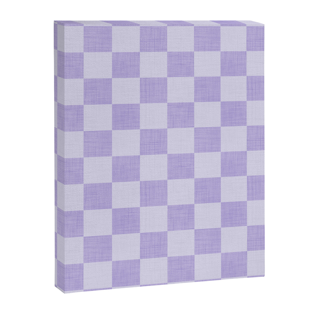 Linen Check Pattern - Lavender Canvas Print Gallery Image 8