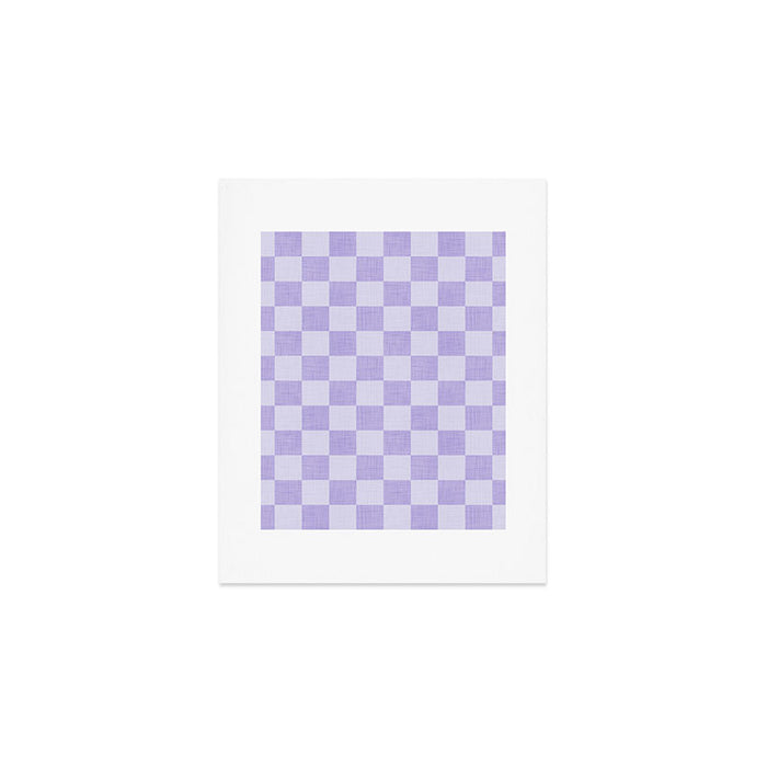 Linen Check Pattern - Lavender Art Print Gallery Image 1