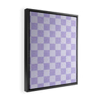 Linen Check Pattern - Lavender Framed Canvas Print Gallery Image 2