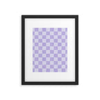 Linen Check Pattern - Lavender Framed Art Print Gallery Image 6