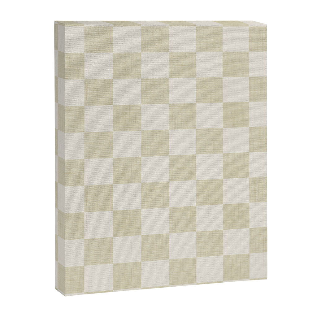 Linen Check Pattern - Mocha Brown Canvas Print Gallery Image 8