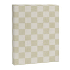 Linen Check Pattern - Mocha Brown Canvas Print Gallery Image 8
