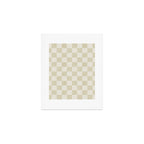 Linen Check Pattern - Mocha Brown Art Print Gallery Image 1