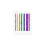 Wide Watercolor Stripes - Rainbow Colors Art Print Gallery Image 1