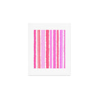 Wide Watercolour Stripes - Pink Art Print Gallery Image 1