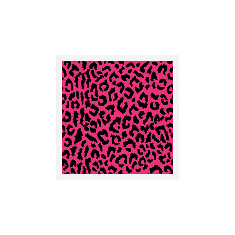 2000s leopard-black on hot pink Art Print Gallery Image 1