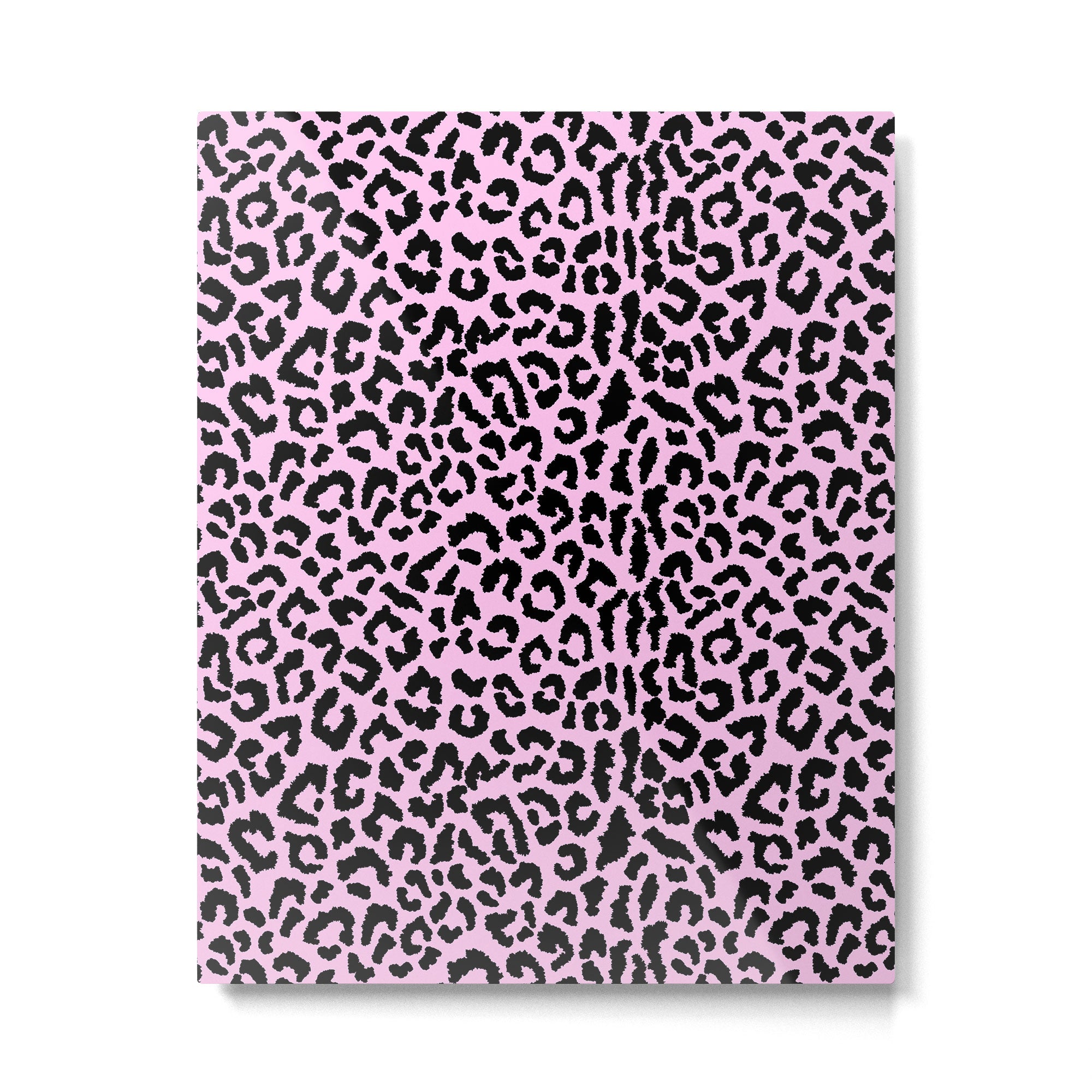 2000s leopard-black on palest pink Metal Print Gallery Image 6