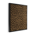 2000s leopard-black on tan Framed Canvas Print Gallery Image 2