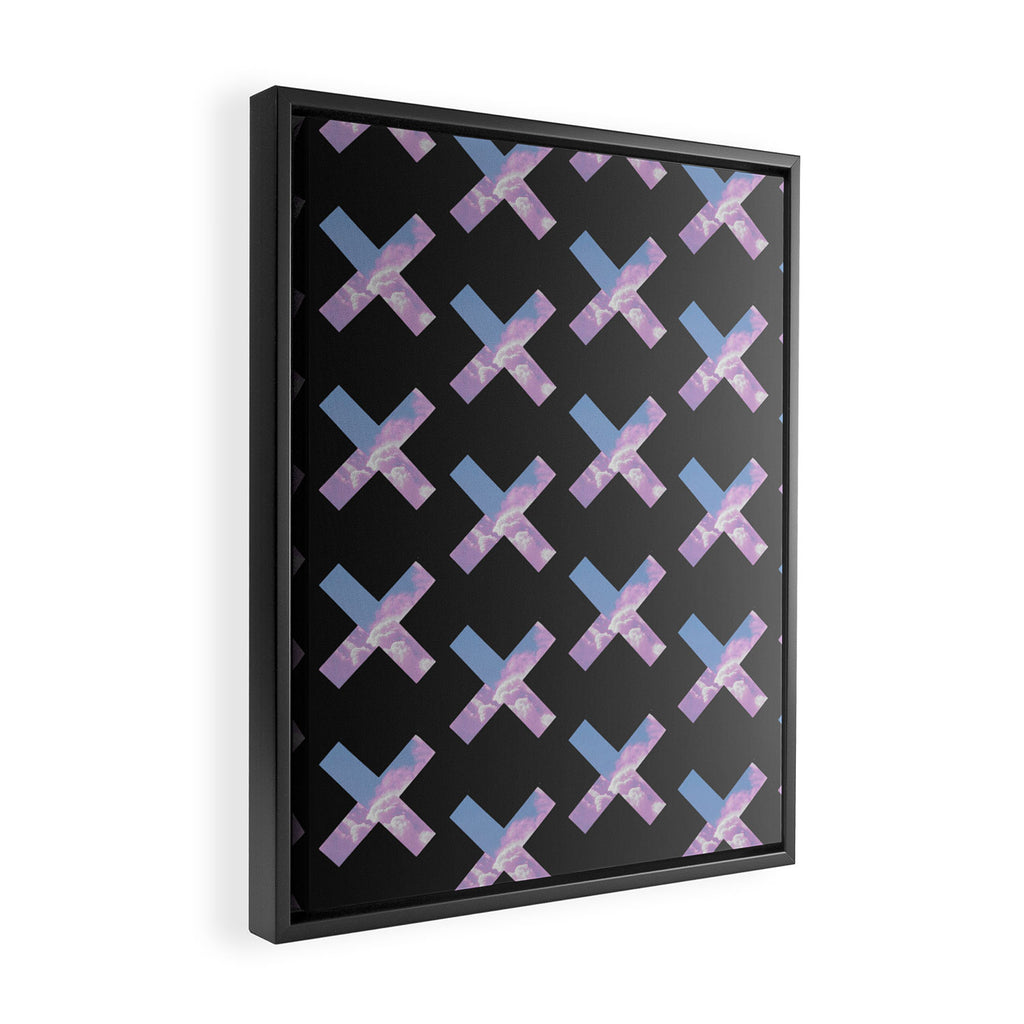 2010s era egirl x pattern Framed Canvas Print Gallery Image 2