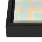 70s mod pale pastels Framed Canvas Print Gallery Image 3