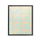 70s mod pale pastels Framed Canvas Print Gallery Image 8