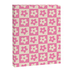 90s checkers flowers cream and pink Canvas Print Gallery Image 8