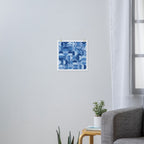 all cut up - blue pop palette Art Print Gallery Image 3