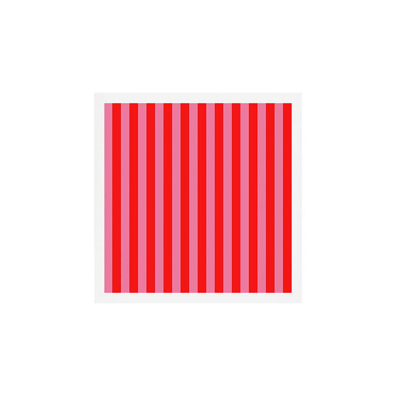 bougie pink red stripe Art Print Gallery Image 1