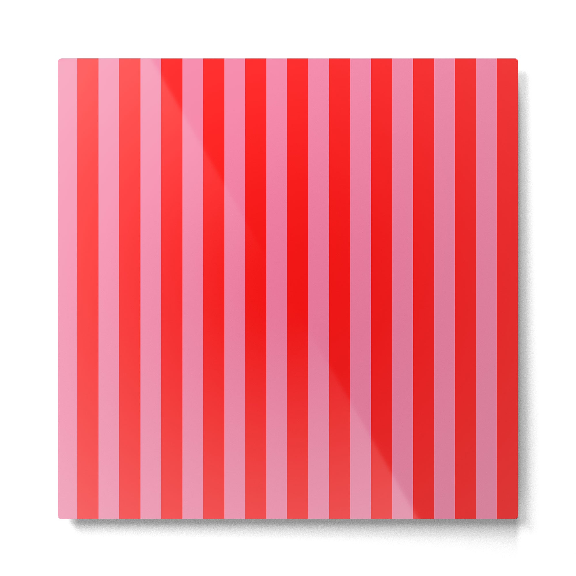 bougie pink red stripe Metal Print Gallery Image 2