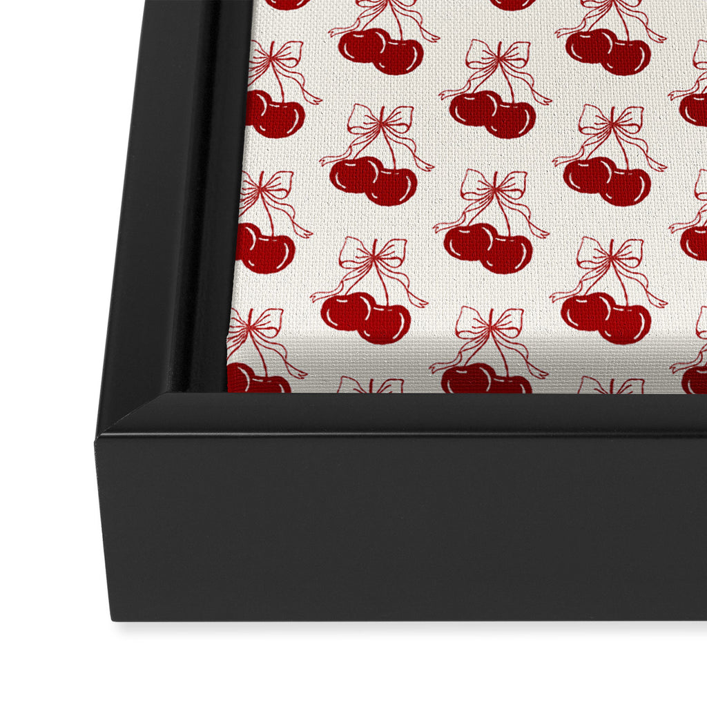 cherry coquette bows Framed Canvas Print Gallery Image 3