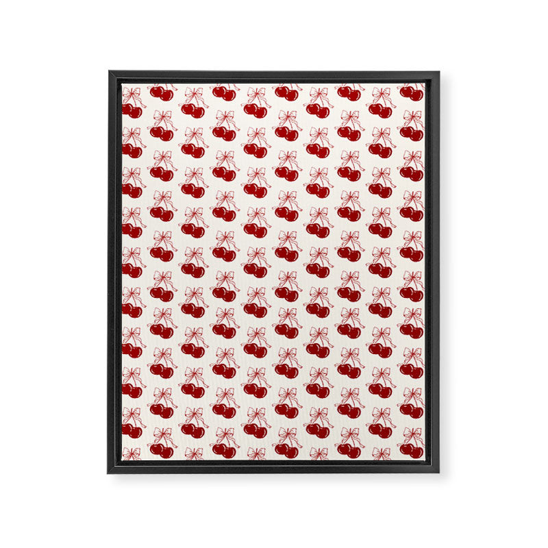 cherry coquette bows Framed Canvas Print Gallery Image 8