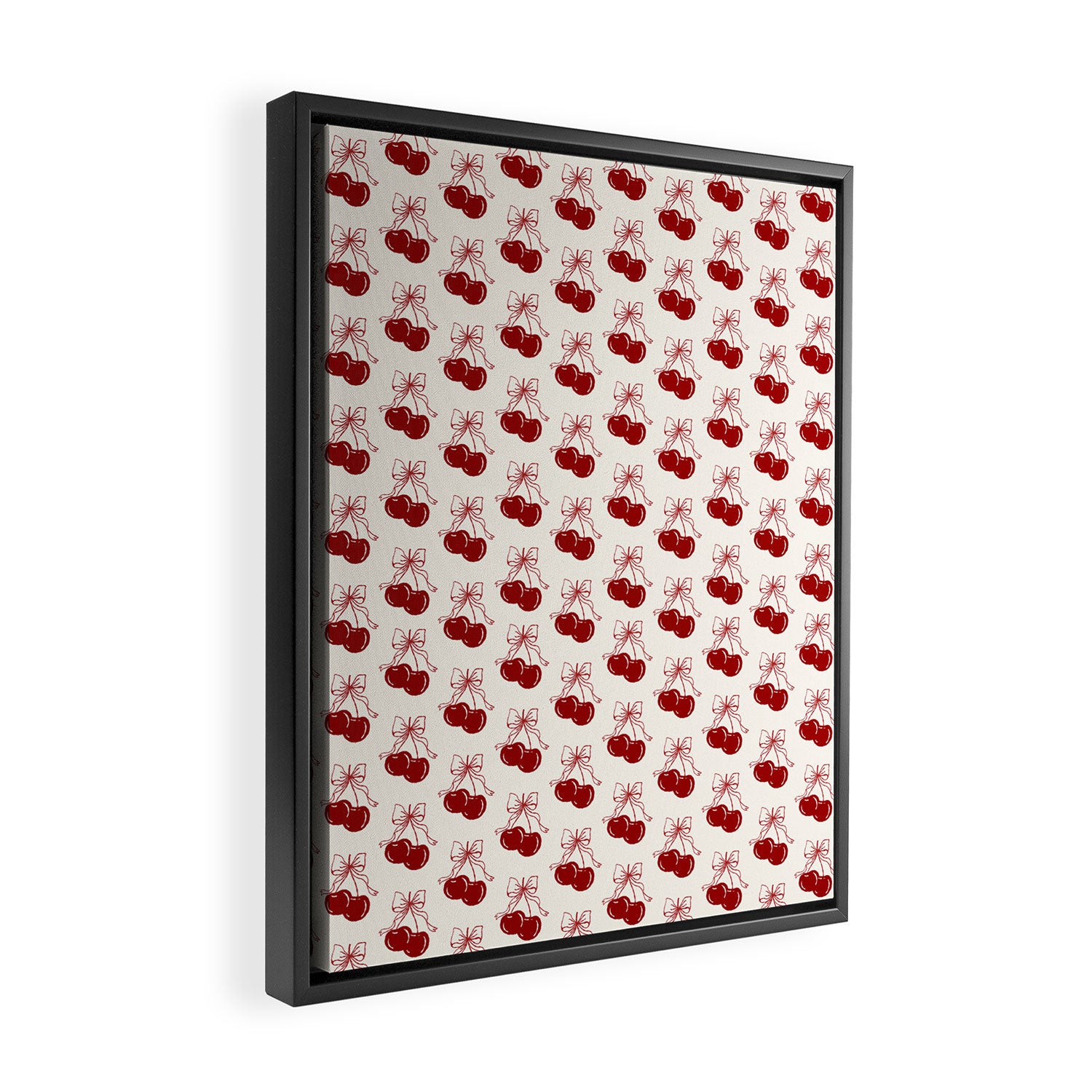 cherry coquette bows Framed Canvas Print Gallery Image 2
