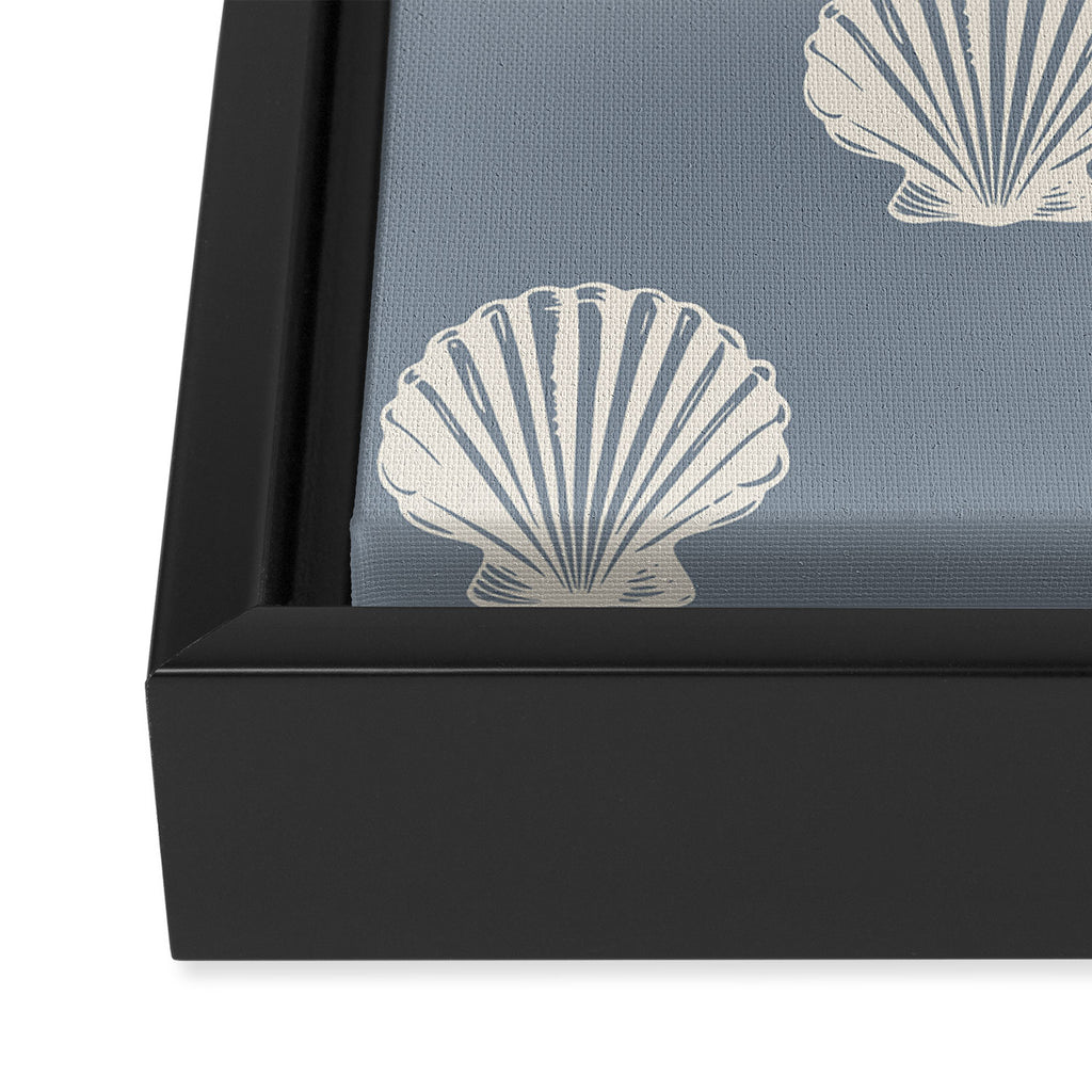 coastal scallop seashells Framed Canvas Print Gallery Image 3