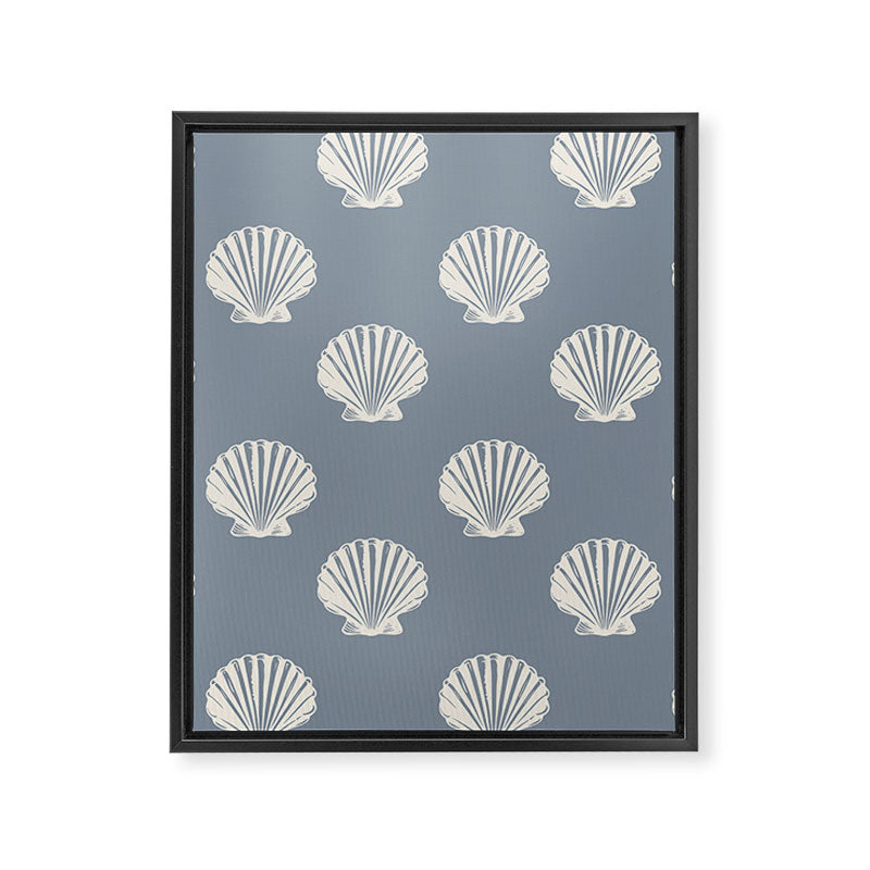 coastal scallop seashells Framed Canvas Print Gallery Image 8