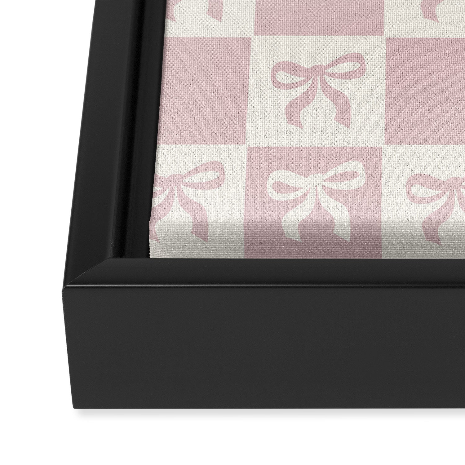 coquette bows in pink Framed Canvas Print Gallery Image 3