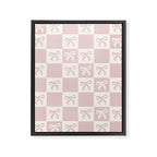 coquette bows in pink Framed Canvas Print Gallery Image 8