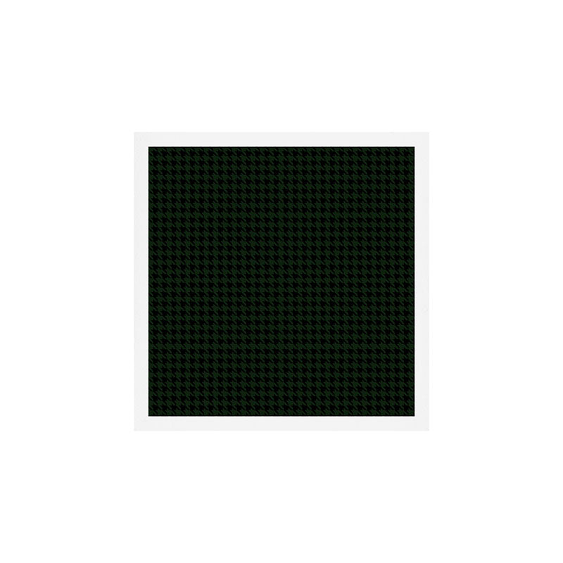 Houndstooth (black and dark green) Art Print Gallery Image 1