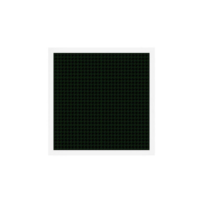Houndstooth (black and dark green) Art Print Gallery Image 1