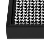 Houndstooth (black and white) Framed Canvas Print Gallery Image 3