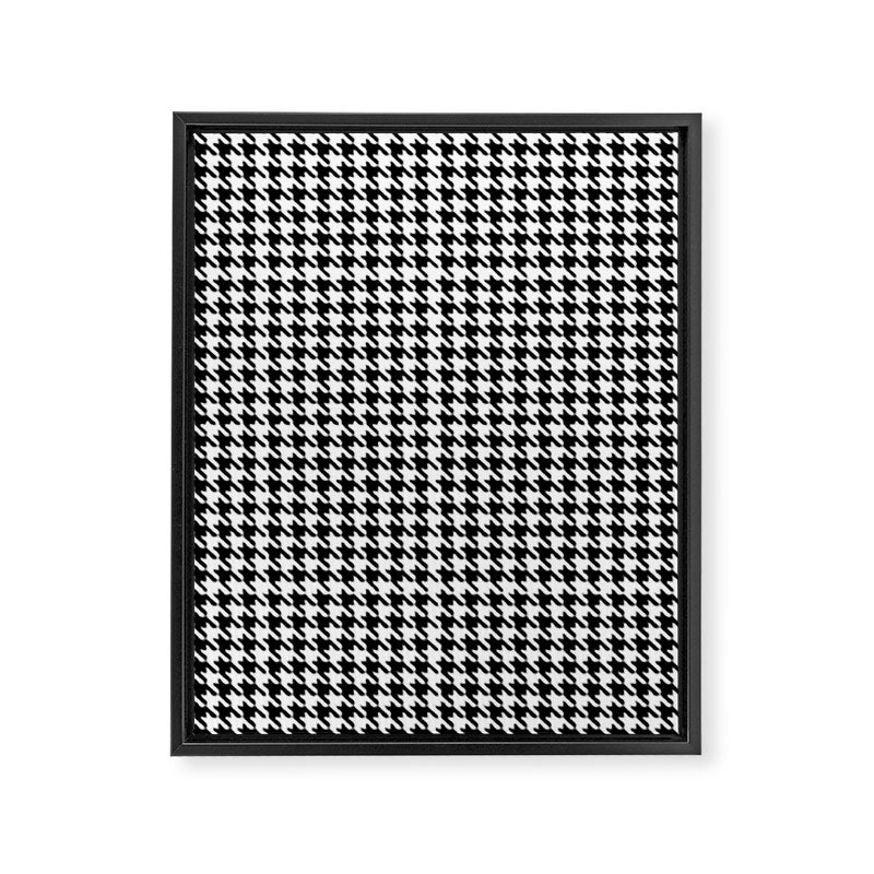 Houndstooth (black and white) Framed Canvas Print Gallery Image 8