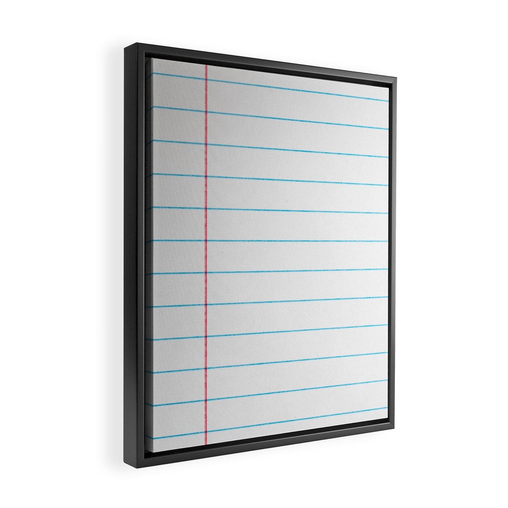 lined paper Framed Canvas Print Gallery Image 2